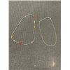 Image 1 : 2 COLOURFUL 925 NECKLACES, UNMARKED, TESTED