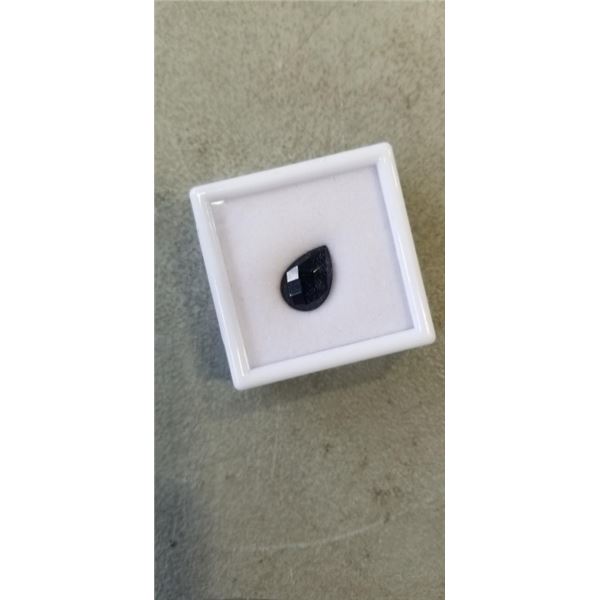 4.8CT NATURAL BLACK ONYX, PEAR CUT, 10.0*14.3MM