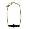 Image 2 : GOLD PLATED STERLING SILVER NATURAL GARNET (4.15CT) BRACELET, W/A $650.00. GARNET IS THE BIRTHSTONE 