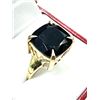 Image 1 : GOLD PLATED STERLING SILVER BLACK ONYX (7.97CT) RING, SIZE 6.5, W/A $750.00.