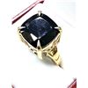 Image 3 : GOLD PLATED STERLING SILVER BLACK ONYX (7.97CT) RING, SIZE 6.5, W/A $750.00.