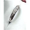 Image 2 : 10KT WHITE GOLD NATURAL DIAMOND (0.20CT) RING, SIZE 7, W/A $1000.00.