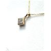Image 1 : 10KT YELLOW GOLD NATURAL DIAMOND (0.05CT) PENDANT WITH GOLD PLATED STERLING SILVER CHAIN, W/A $1000.