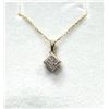 Image 2 : 10KT YELLOW GOLD NATURAL DIAMOND (0.05CT) PENDANT WITH GOLD PLATED STERLING SILVER CHAIN, W/A $1000.