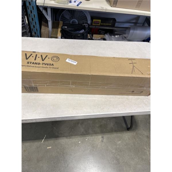 VIVO DARK WALNUT EASEL STUDIO TV STAND