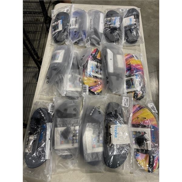 LOT OF VARIOUS WATER SHOES AND WET BAGS