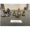 Image 1 : ANTIQUE BRASS BELLS, AND BIRD SALT AND PEPPER