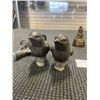 Image 4 : ANTIQUE BRASS BELLS, AND BIRD SALT AND PEPPER