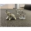 Image 5 : COLLECTION OF ANTIQUE ELEPHANT MINIATURES AND ART GLASS BUNNY