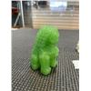 Image 2 : VINTAGE GREEN GLASS FOO DOG AND 2 EASTERN FIGURES