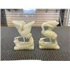 Image 4 : VINTAGE GREEN GLASS FOO DOG AND 2 EASTERN FIGURES