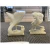 Image 5 : VINTAGE GREEN GLASS FOO DOG AND 2 EASTERN FIGURES