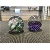 Image 7 : COLLECTIBLE ART GLASS PAPER WEIGHTS, AND 2 SMALL VASES