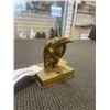 Image 2 : COLLECTIBLE ANTIQUE BRASS EAGLE, CRYSTAL BALL HUMMINGBIRD FIGURE