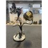 Image 5 : COLLECTIBLE ANTIQUE BRASS EAGLE, CRYSTAL BALL HUMMINGBIRD FIGURE