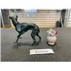 Image 1 : ADDERLEY FLORAL AND  VINTAGE METAL GREYHOUND