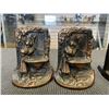 Image 3 : 3 SETS OF ANTIQUE BRASS BOOKENDS
