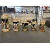 Image 1 : SET OF 5 ANTIQUE GERMAN STEINS