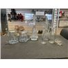 Image 1 : ANTIQUE PINWHEEL CRYSTAL DECANTER, GLASS DECANTER AND OTHER ANTIQUE GLASS ITEMS INCLUDING 2 GLASS ST