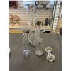 Image 6 : ANTIQUE PINWHEEL CRYSTAL DECANTER, GLASS DECANTER AND OTHER ANTIQUE GLASS ITEMS INCLUDING 2 GLASS ST