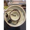 Image 11 : PAIR OF ANTIQUE GOEBEL LAMPS WITH ORIGINAL SHADES, SHADES ARE IN ROUGH CONDITION, LAMPS ARE PERFECT