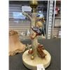 Image 3 : PAIR OF ANTIQUE GOEBEL LAMPS WITH ORIGINAL SHADES, SHADES ARE IN ROUGH CONDITION, LAMPS ARE PERFECT