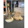 Image 7 : PAIR OF ANTIQUE GOEBEL LAMPS WITH ORIGINAL SHADES, SHADES ARE IN ROUGH CONDITION, LAMPS ARE PERFECT