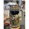 Image 3 : 2 LARGE ANTIQUE GERMAN LIDDED STEINS