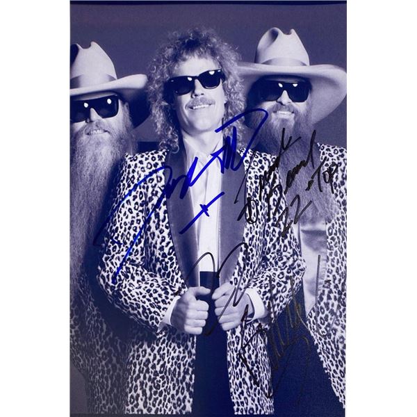 ZZ Top facsimile band signed photo