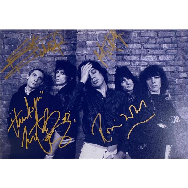 The Rolling Stones facsimile band signed photo