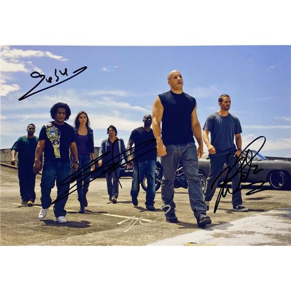 Fast and Furious cast facsimile signed movie photo