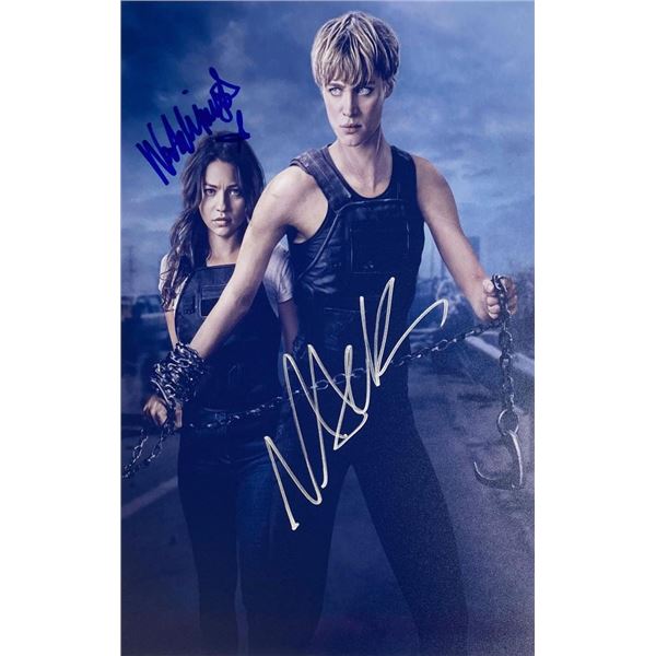 Terminator: Dark Fate Natalia Reyes and Mackenzie Davis facsimile signed movie photo