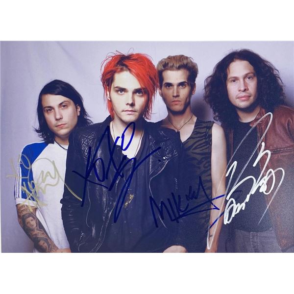 My Chemical Romance facsimile band signed photo