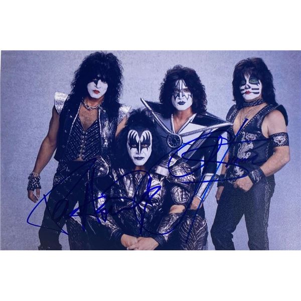 Kiss facsimile band signed photo