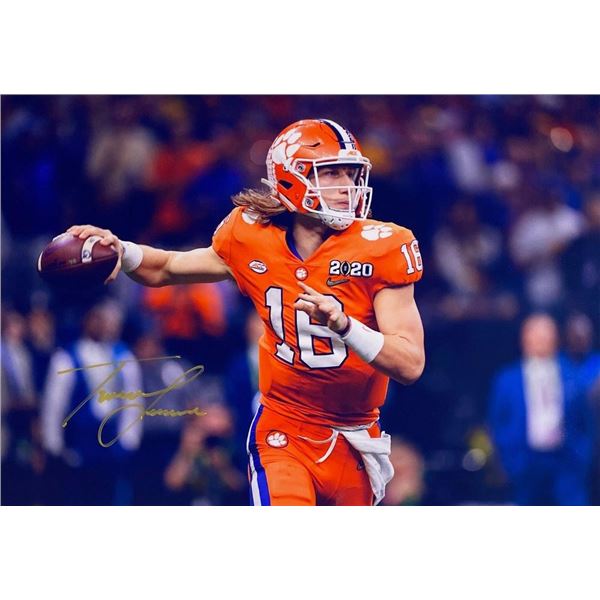 Clemson Tigers Trevor Lawrence facsimile signed photo