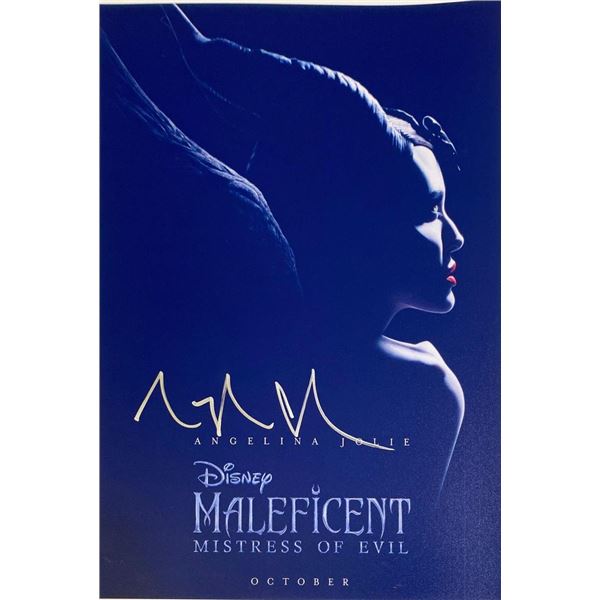 Maleficent Angelina Jolie facsimile signed movie photo