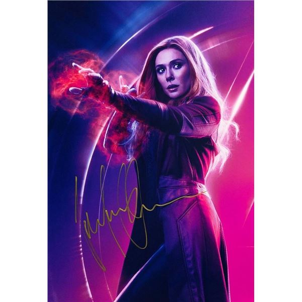 Avengers: Infinity War Elizabeth Olsen facsimile signed movie photo