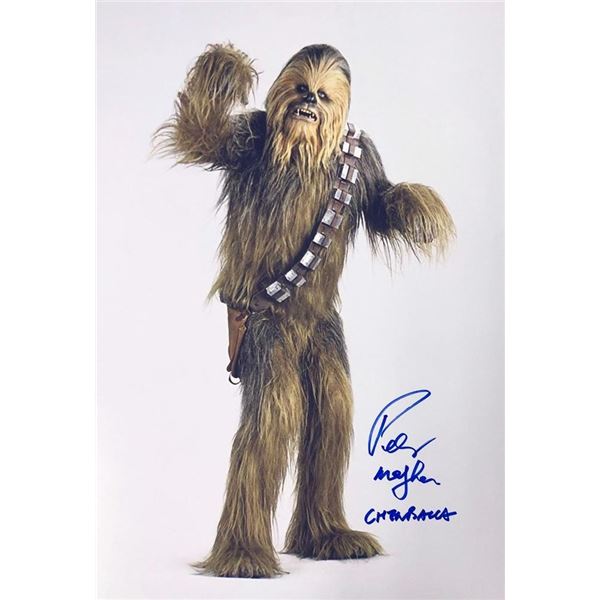 Star Wars Peter Mayhew facsimile Signed Photo
