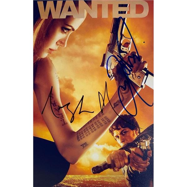Wanted Angelina Jolie and James McAvoy facsimile signed movie photo