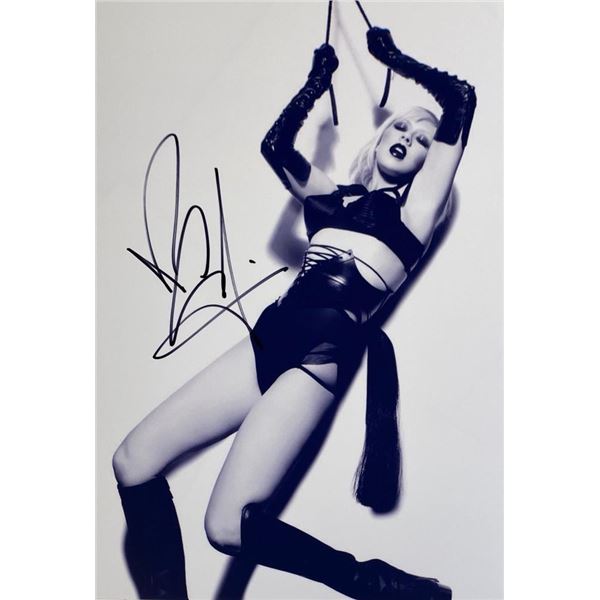 Christina Aguilera facsimile signed photo