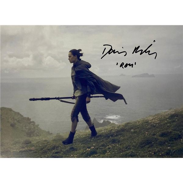 Star Wars Daisy Ridley facsimile signed movie photo