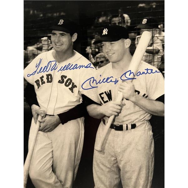 Mickey Mantle and Ted Williams facsimile signed photo