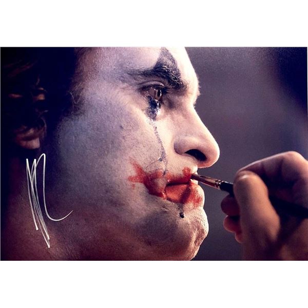 Joker JoaquÃ­n Phoenix facsimile signed movie photo