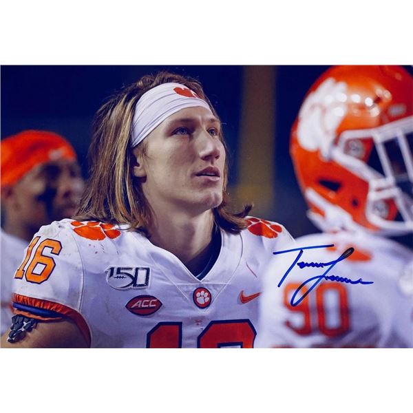 Clemson Tigers Trevor Lawrence facsimile signed photo