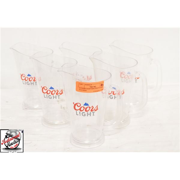 BAILIFF SEIZURE: 6 COORS LIGHT MINI POLYCARB