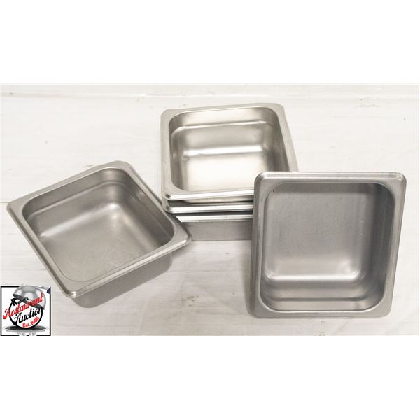 BAILIFF SEIZURE: 5 - 1/6TH S/S INSERTS 2" DEEP