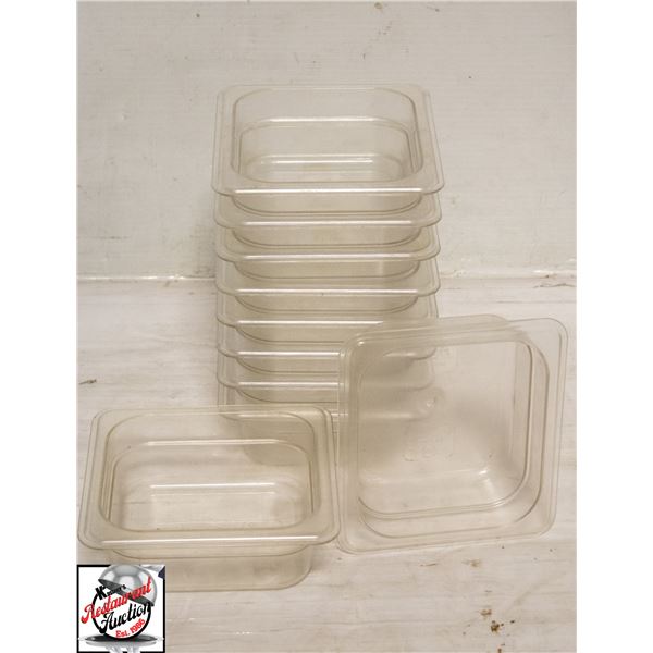 BAILIFF SEIZURE: 10 - 1/6TH POLYCARB INSERTS