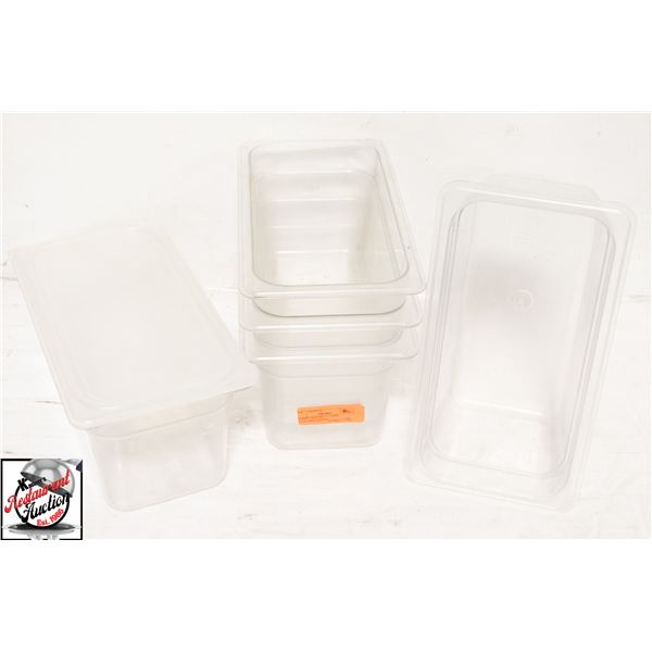 BAILIFF SEIZURE: 5 - 1/3RD POLYCARB INSERTS