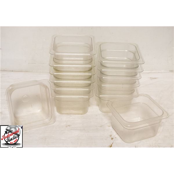 BAILIFF SEIZURE: 13 1/6TH POLYCARB INSERTS