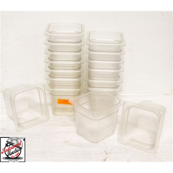 BAILIFF SEIZURE: 16 1/6TH POLYCARB INSERTS